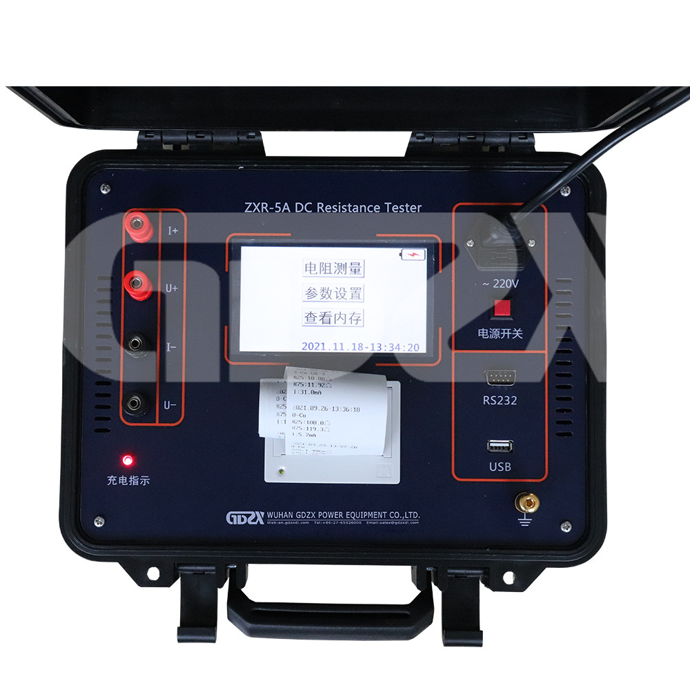 ZXR-5A Power Current Transformer Testing Equipments 5A DC Resistance Meter High Accuracy
