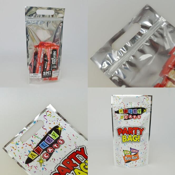 biodegradable eco-friendly FDA clear juice sealed drink pouches translucent reclosable hand held zipper plastic drinking