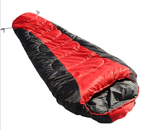 Red Sustainable Ultra Lightweight Cold Weather Outside Sleeping Bag