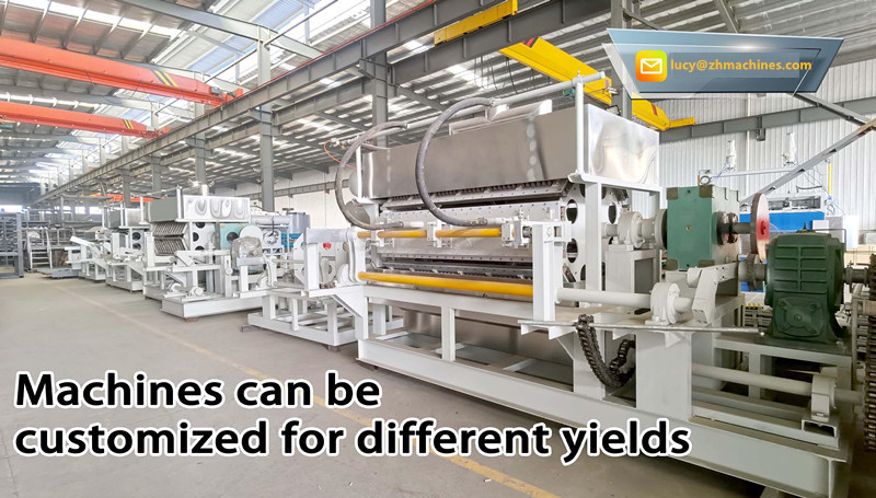 Waste Paper Pulp Egg Tray Making Machine , Recycling Small Egg Tray Machine