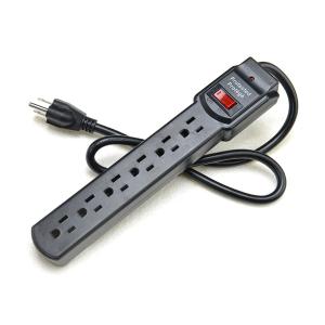 China Customized Male End Type NEMA 5-15P Portable 6 Outlet Surge Protector American Standard ETL Power Strip for Home Appliances wholesale
