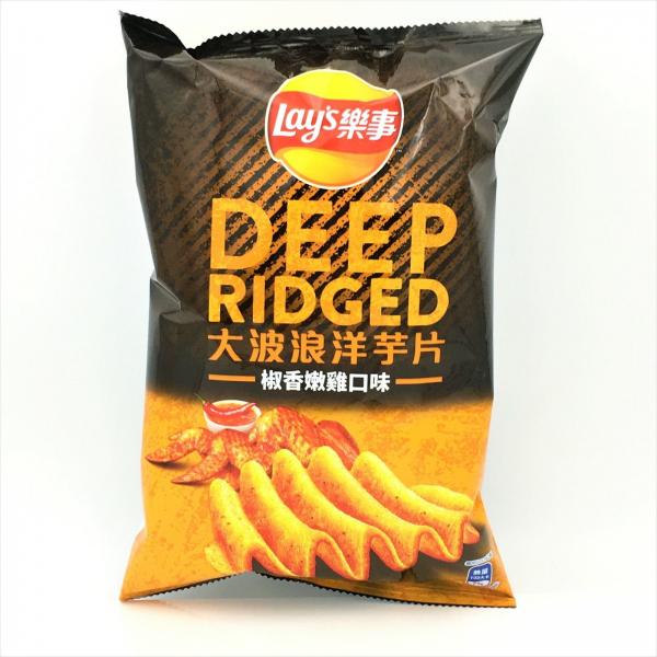 Quality Bulk Deal: Popular Lays Deep Ridged Pepper Chicken Potato Chips - Economy Pack 54 G Asian Snack and Drinks for sale