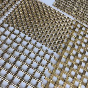 China Antique Brass Ss 0.5mm Lock Crimp Wire Mesh For Interior Decoration wholesale