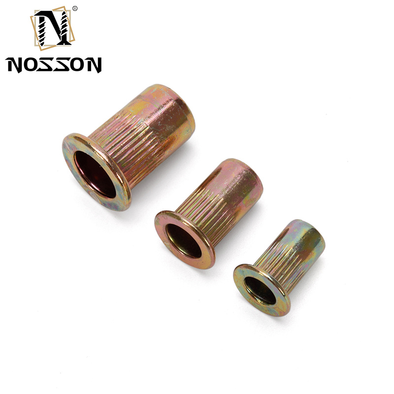 Metric DIN Remache Tuerca Rivnut M3 M4 M5 M6 M8 M10 M12 304 Stainless Steel Flat Head Knurled Threaded Insert Rivet Nut
