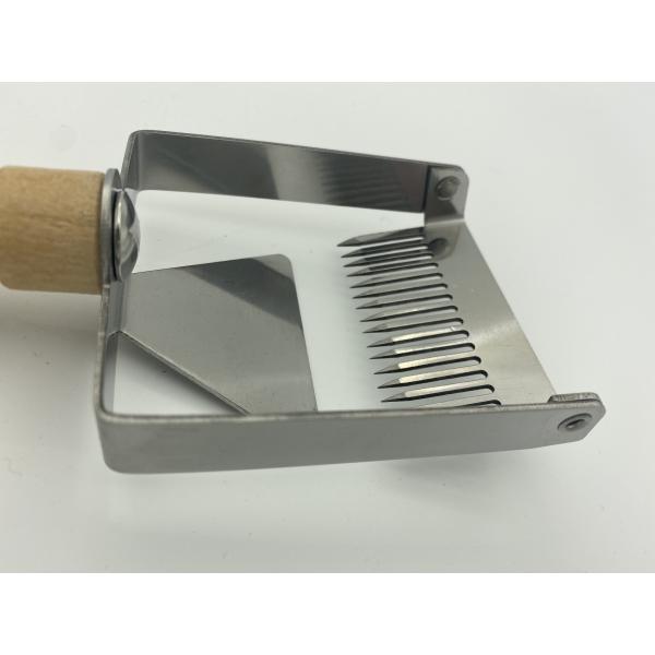 Durable Uncapping Fork With Small Wooden Handle and Adjustable Screw for Beekeeping