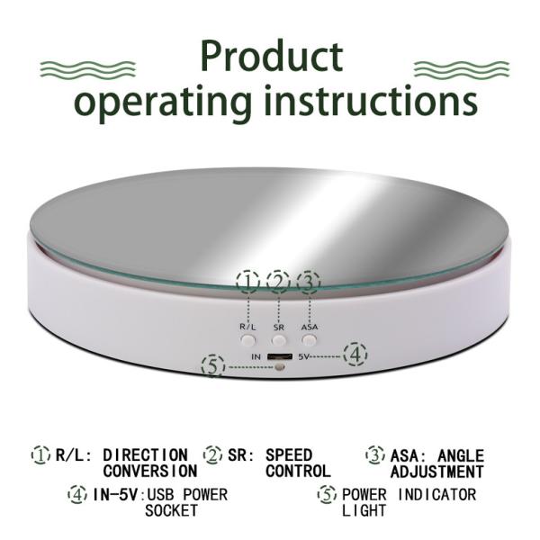 Intelligent Automatic Rotating Display Stand Revolving Display Turntable With Mirror Face