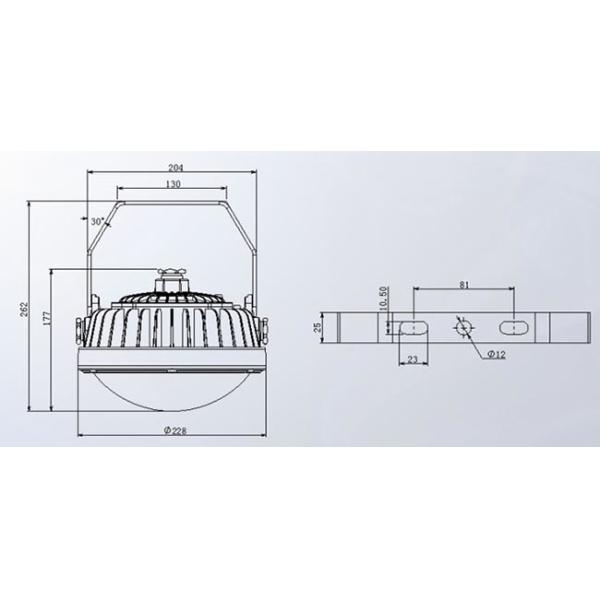 IP65 Waterproof Industrial Explosion Proof LED Lights 5500K Explosion Proof Lamp