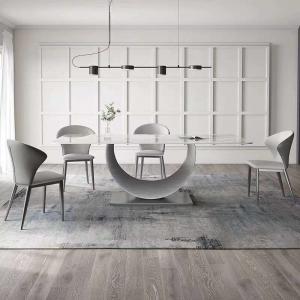 Modern Rectangular Dining Table Chair Sets Nordic Marble Top Dining Set