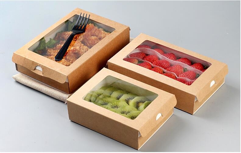 kraft paper sandwich box with window ,triangle sandwich box for packaging,Cardboard Box With Clear Window Burger Sandwic