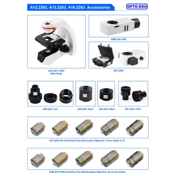 OPTO EDU A16.2263 BGUV Biological Laboratory Trinocular Fluorescent Microscope