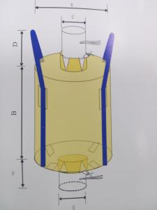 Humidity Resistant Foldable Big Bag FIBC PP Circular Bulk Bag For Mineral