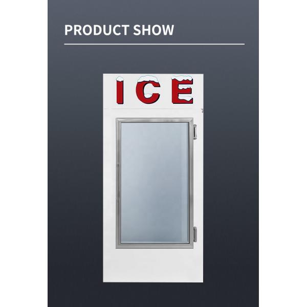 Air Cooling Glass Door Ice Merchandiser Stainless Steel 850l Ice Cream Display Case