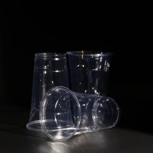 China 50 Count Stackable Takeaway Plastic PET Cup With Custom Print For Juice wholesale