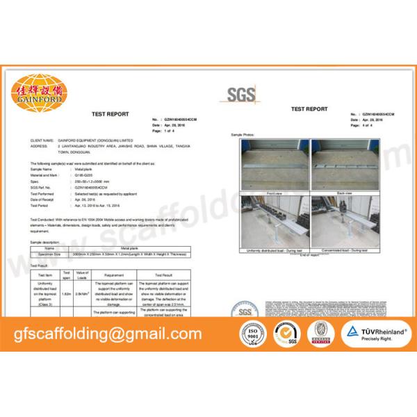 Galvanized scaffolding steel plank 210mm width with 4000mm for buildings