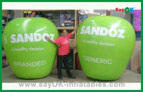 Quality Custom Green Inflatable Products Inflatable Apple For Advertisement for sale