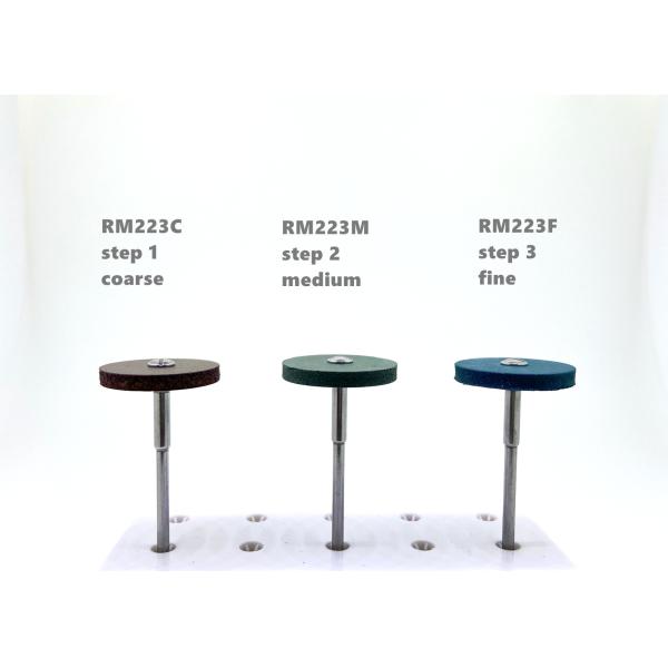 3.0mm Dental Rubber Diamond Polisher Finishing Discs HP Shank For Alloys Metals