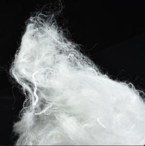 China 0.9D×32mm Microfiber , White Down Like Siliconized Polyester Staple Fiber wholesale