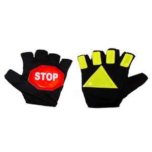 OEM / ODM Traffic Safety Gloves Fingerless Reflective Tape CE Approved