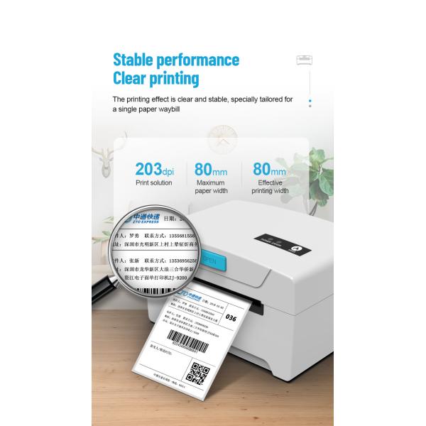 Bluetooth Thermal USPS Shipping Label Printer Address Label Printer 3inch 80mm