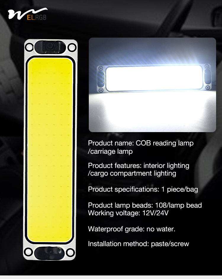 12V-85V COB Truck Head Lights Super Car Head Lamp Bright Ultra Thin