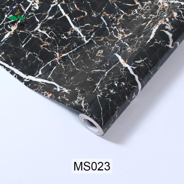 1.22m or 0.61m Width Size High Glossy Marbling PVC Wallpaper Adhesive Wall Stickers for Bathroom and Kitchen Marble Wallpaper