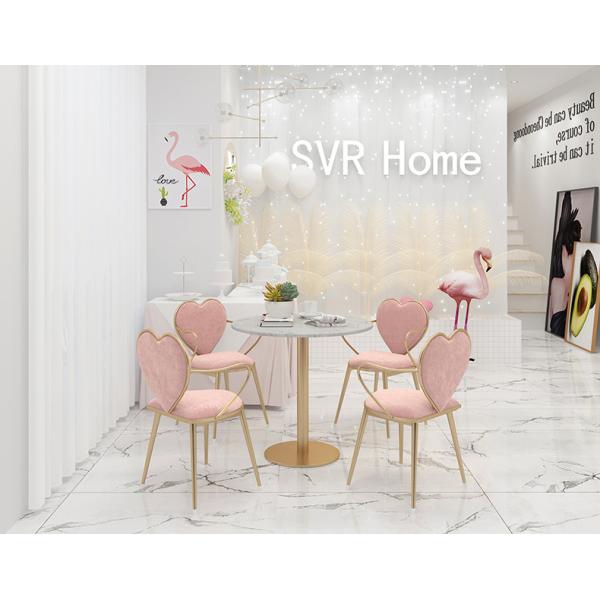 Heart Backrest Pink Wedding Chairs Forever Love Gold Painted Legs