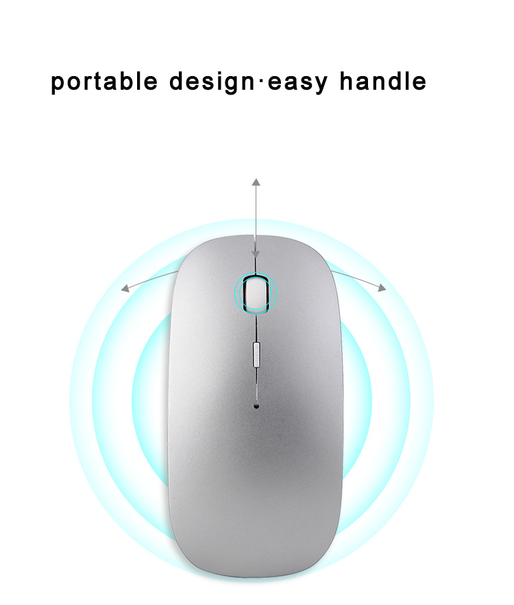 Bluetooth Wireless Mouse 2.4Ghz Bluetooth Wireless USB Rechargeable Wifi Mouse for PC Notebook Smart TV