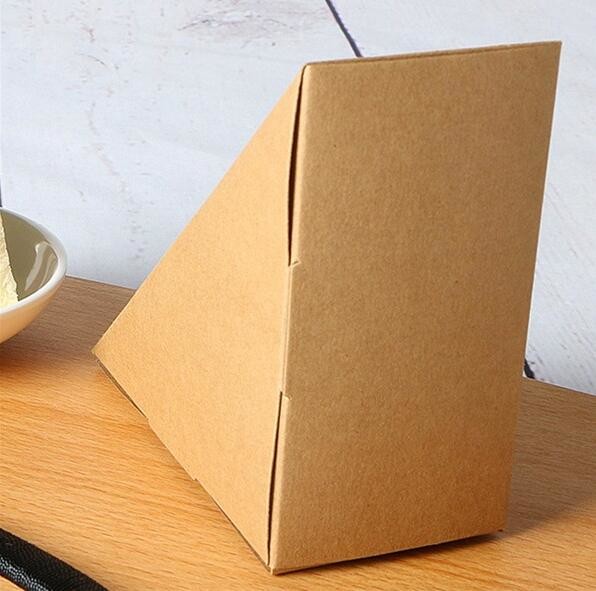 kraft paper sandwich box with window ,triangle sandwich box for packaging,Cardboard Box With Clear Window Burger Sandwic