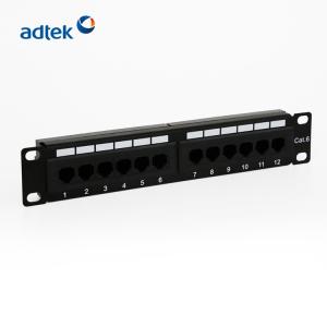 China Patch Panel Rack Mount 1U 12 Port Fully Loaded wholesale