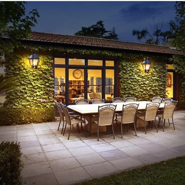 3.2V 500mA IPX4 Outdoor LED Wall Lamp SMD2835 Flame Flickering