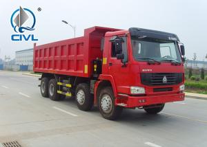 8 x 4 Heavy Duty Dump Trucks HOWO A7 Tipper Truck Unloading 380HP Dump Trucks 50tons dumper