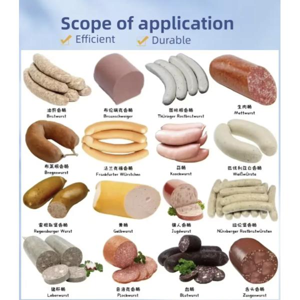 100-500kg/H Automatic Sausage Filling Machinery Adaptive Single Hydraulic Enema Stuffing Machine