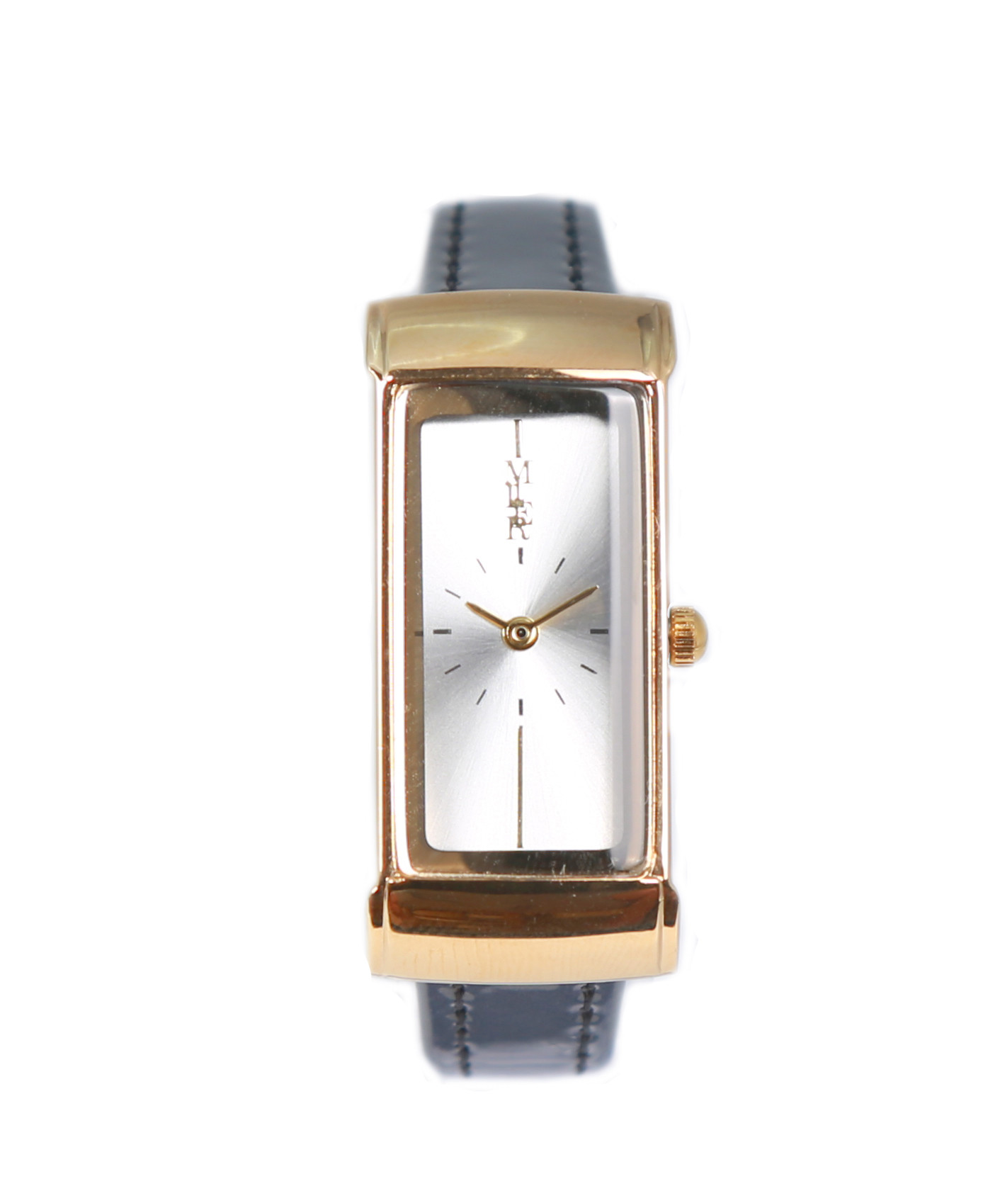 Customizable Leather Strap Quartz Watch Engraved Black Leather Wrist Watch