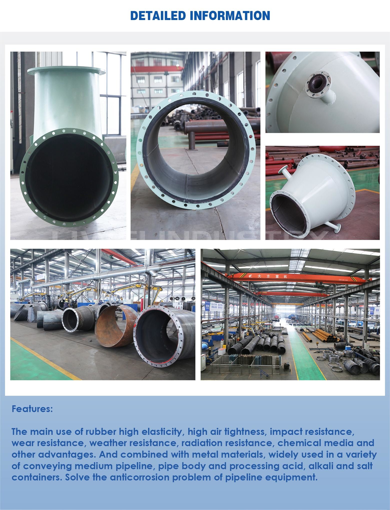 Customized Corrosion Proof Rubber Pipe With Excellent Temperature Resistance