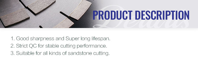1400mm Single Disc Sandstone Cutter Tips with Flat Shape 24*9*15mm Layer Segment