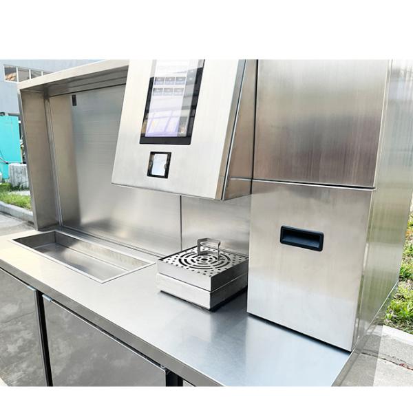 Automatic Stainless Steel Making Bubble Tea Counter With Refrigeration Freezer