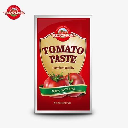 Quality Factory-Priced Flat Sachets Of 70g Tomato Paste Available With Purity Levels Ranging From 30% To 100% for sale