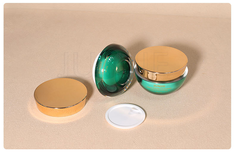New Design Luxury 30-120ml 50g 30g Dark Green Skincare Packaging Cosmetic Refillable Acrylic Lotion Bottle with Pump