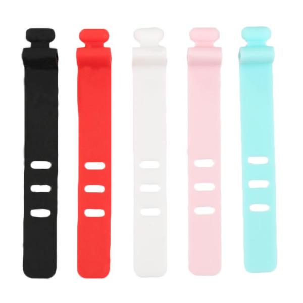 1.5mm-2.0mm Oval Silicone Self Gripping Cable Ties 6.5cm 7.4cm