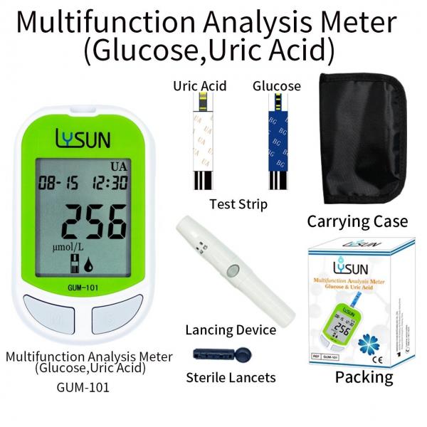 Home Use Multifunction Monitoring System Glucose Uric Acid Analyzer