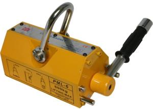 China Manual Magnetic Lifter of Yellow Color  with Safety Factory 2.5:1, Magnetic Steel  150kg - 3200kg wholesale