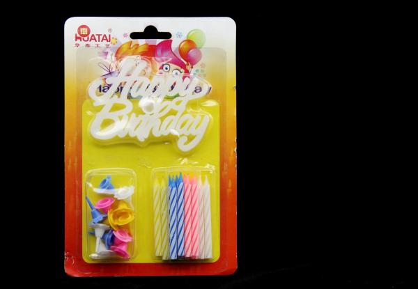 Quality Spiral Birthday Candles With Plastic Flower Holder for sale