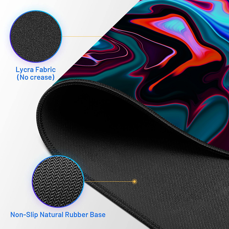 Custom Eco-Friendly Non-Slip Waterproof Rubber Large Size Mouse Pad with Lock Edge