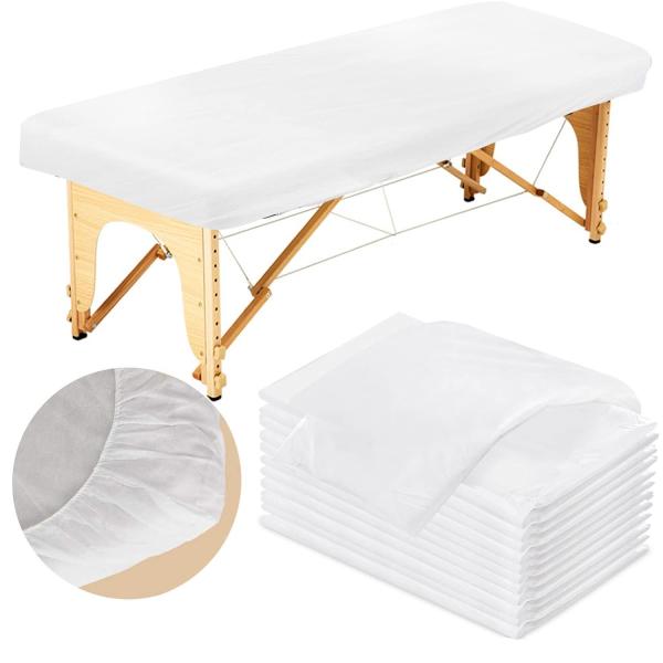 Quality Disposable Fitted Massage Table Sheets Spa Bed Covers, Breathable Non Woven Fabric Massage Table Protective Cover for sale