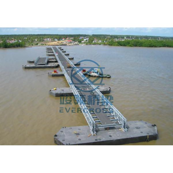 Reusable Floating Pontoon Bridge Inconvenient Traffic For Rivers
