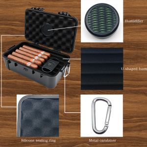 Medium Plastic Cigar Case High Durability And Rectangular Design