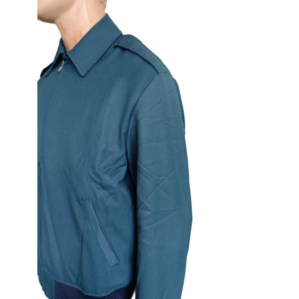 Customizable Fabric Standard Blue Uniform Jacket With 2 Pockets Winter Waterproof Breathable Polyester tactical Jacket
