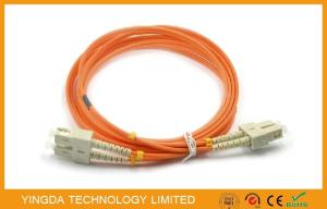 SC -SC Multimode Fiber Optic Patch Cord  50 (125)um Duplex 2.0mm With Beige Clip