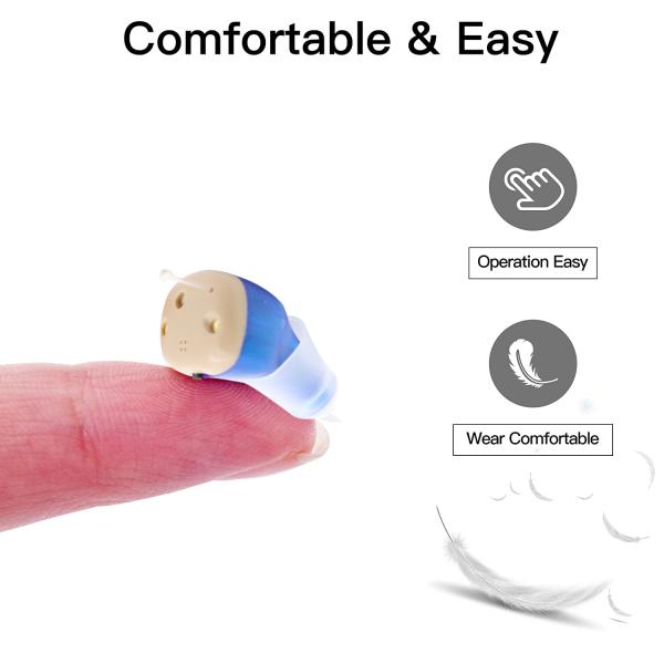 Rechargeable CIC Invisible Hearing Aid With Noise Reduction