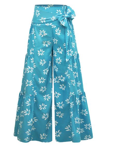 Women'S Loose Casual Pants Beach Wide Leg Loose Printing Pants